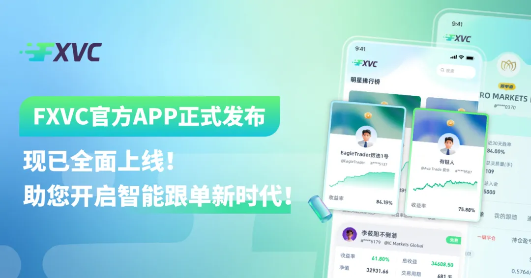 FXVC官方APP正式发布,现已全面上线!助您开启智能跟单新时代!